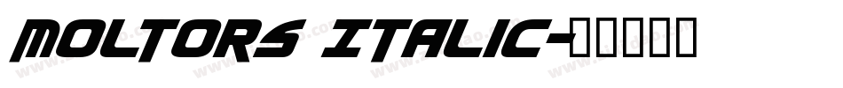 Moltors Italic字体转换